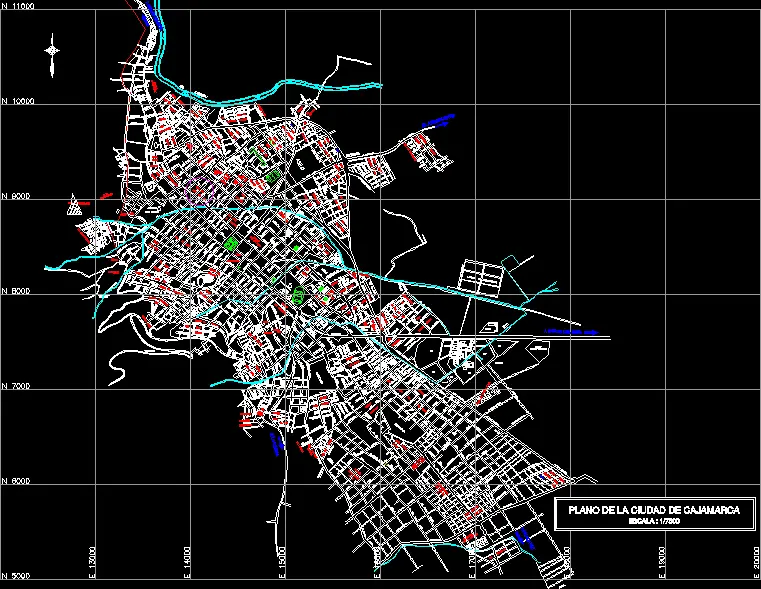 Plano urbano de cajamarca